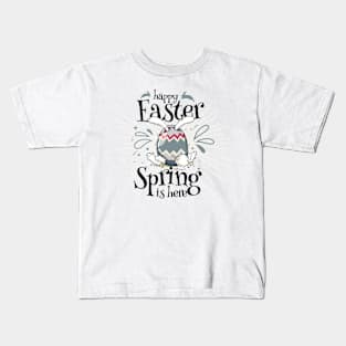 Happy Easter. Easter Bunny and Egg for design Kids T-Shirt